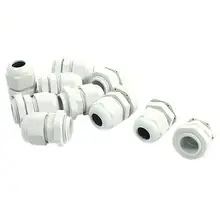 Белый нейлон Водонепроницаемый пластиковый водонепроницаемый разъем PG42 PG48 желез соединительный кабель с разъемом кабеля