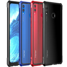 Роскошный металлический Броня чехол для Honor 8X Max телефон алюминиевая рамка прозрачный стеклянный чехол huawei Honor 8 X чехол Honor8X 8 XMax On