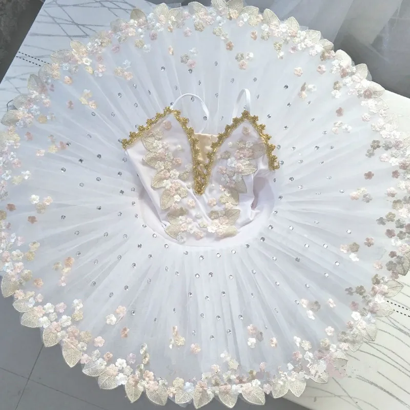 

White Professional Tutu Child Swan Lake Costumes Children Kids Pancake Tutu Ballerina Dress Ballet Tutu For Girls