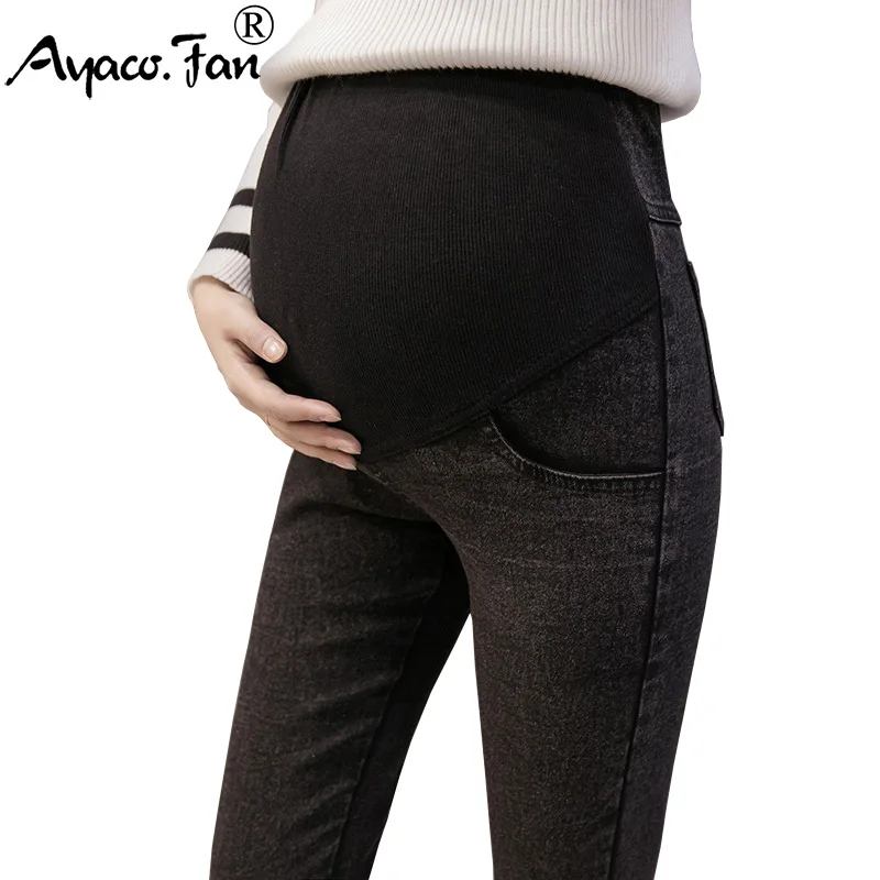 Pantalones Vaqueros De Maternidad Slim Elásticos | Tejido Elástico Para Embarazo | Color Negro Con Cintura Ajustable | Diseño Casual Para Todas Las Estaciones | Ideales Para El Día A Día Y Ocasiones Especiales