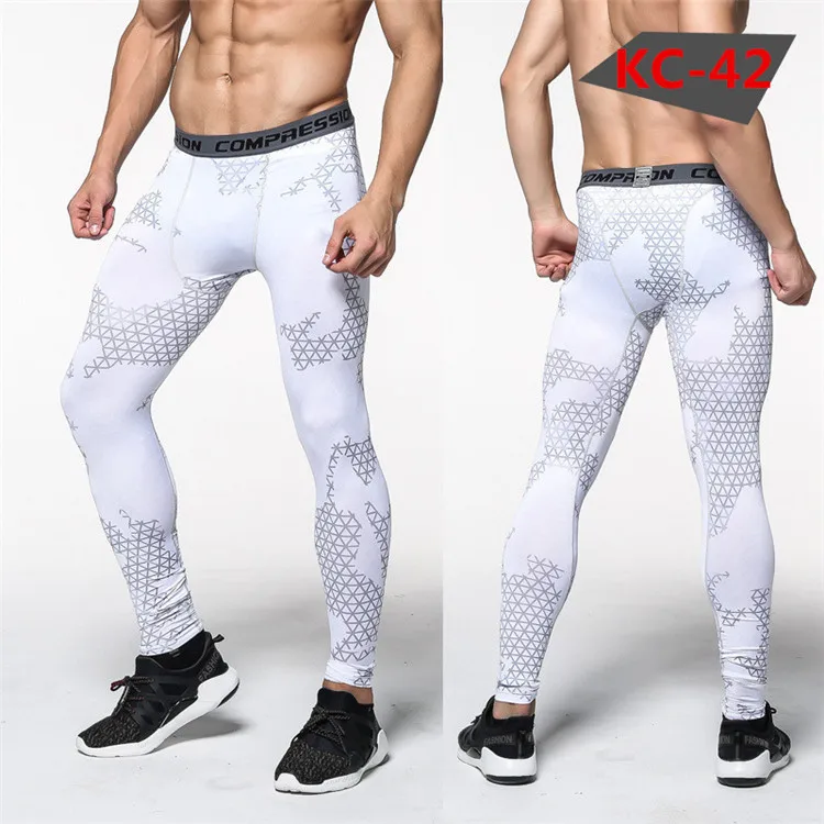 3D печать камуфляжные мужские брюки обтягивающие спортивные брюки тренировочные брюки мужские фитнес-уличные леггинсы мужские спортивные брюки - Цвет: KC-42