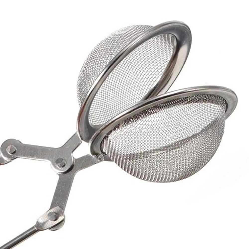 

Generic Stainless Steel Spoon Tea Leaves Herb Mesh Ball Infuser Filter Squeeze Strainer Comes with a hook to hang on teapots