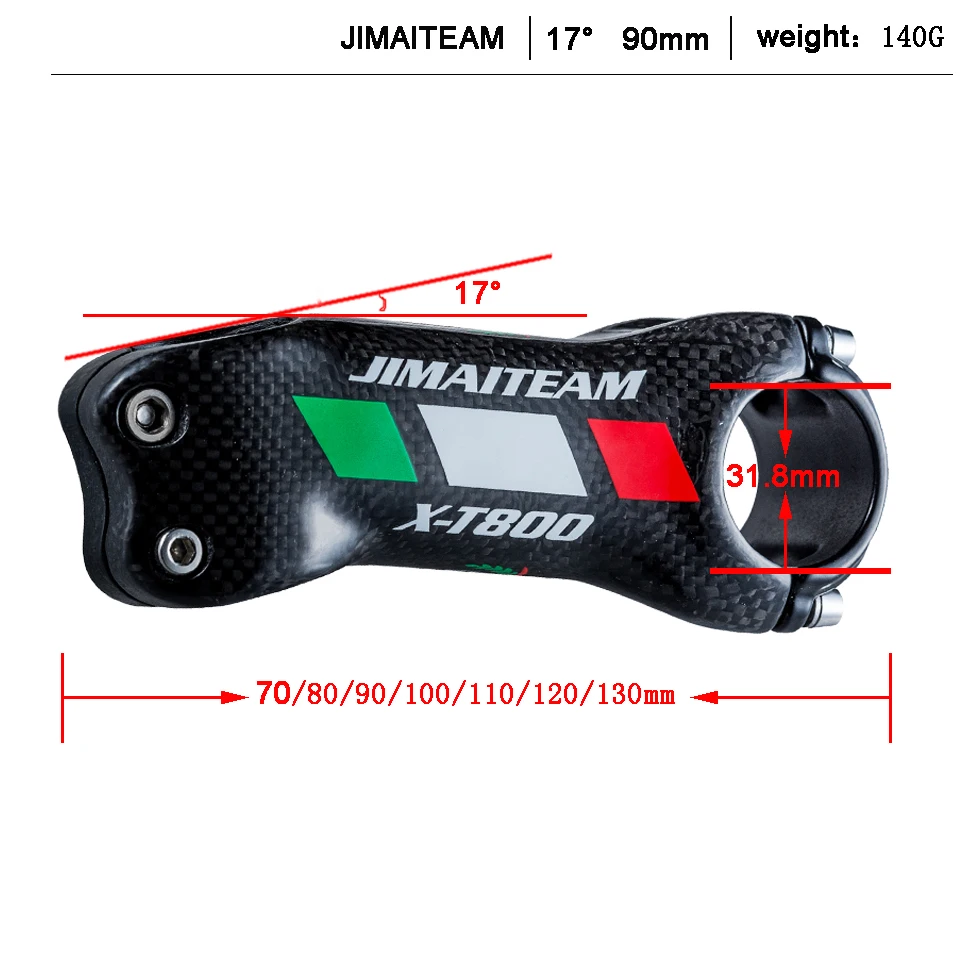 Углеродного волокна стояк шоссе велосипед ультра-легкий стволовых Райзер Род MTB велосипед стволовых стояка кран-17 градусов 6 градусов 31,8-28,6