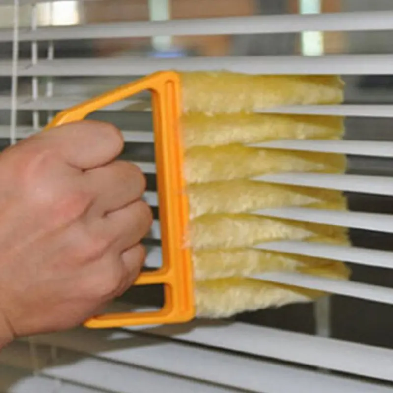 

Useful Microfiber Window Cleaning Brush Air Conditioner Duster Cleaner with Washable Venetian Blind Blade Cleaning Clothes