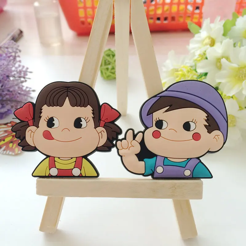 

1pcs Cartoon Boy/girl Silica gel fridge magnets whiteboard sticker Refrigerator Magnets kids gift funny refrigerator Home deco