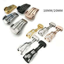 Ремешок для часов из нержавеющей стали с пряжкой для часов Omega, ремешок с застежкой-бабочкой, кожаный резиновый ремешок для часов 16 мм, 18 мм, 20 мм+ Инструменты