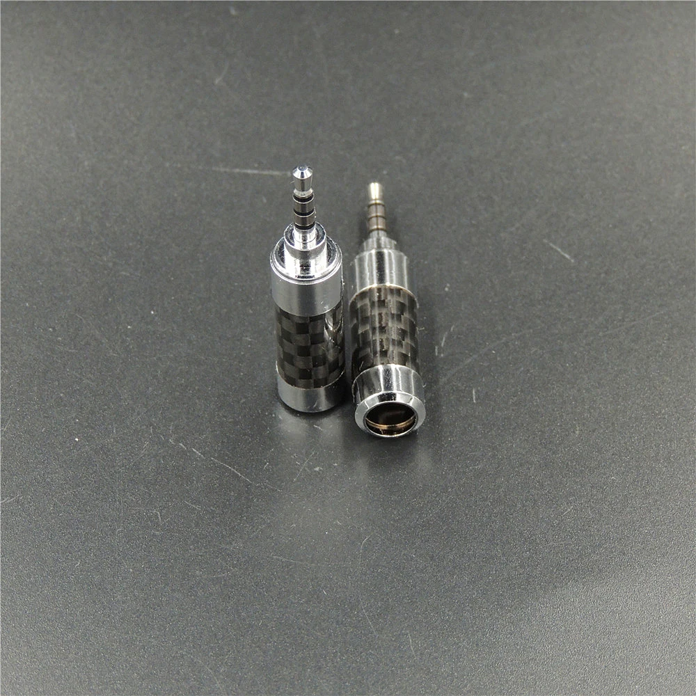 

Rhodium Plated carbon fiber 2.5mm 4 Pole male Repair Headphone Jack Plug Cable Solder Audio Connector