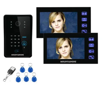 

MOUNTAINONE 7"color touch password&ID card video intercom video door phone night vision wireless remote control unlock 1000TVL
