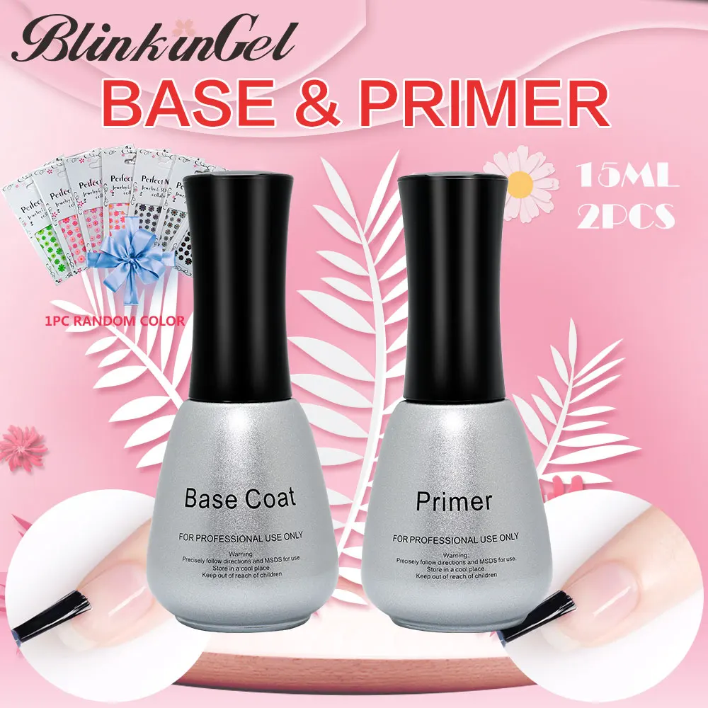 BlinkinGel 2pcs 15ml Primer Nail Gel Base for Nails Primer for Nail LED