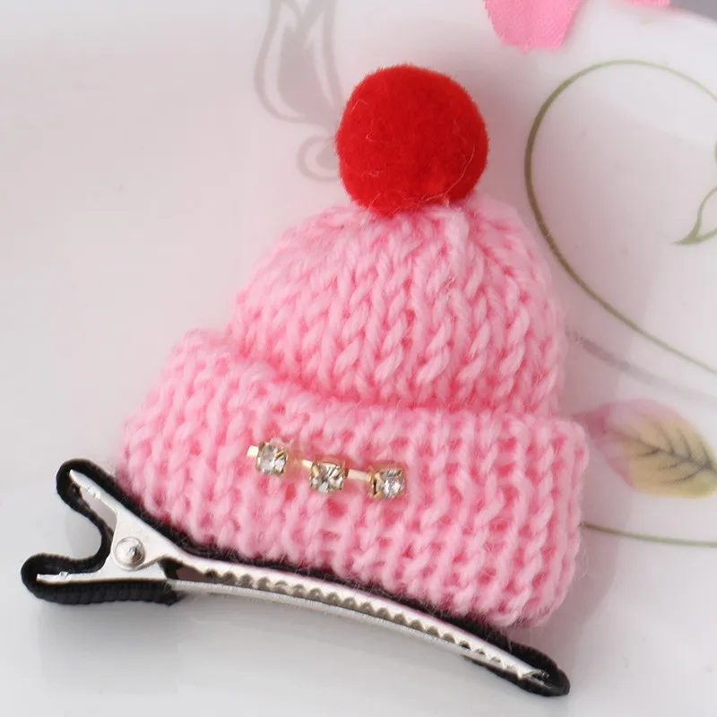 Модный детский подарок милый головной убор Корейская шерстяная шляпа заколки для волос кепки шпильки для волос для девочек Аксессуары женские заколки