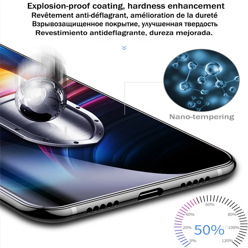 Полное клей защитное стекло на Honor 8x 9x протектор экрана закаленное для Huawei honar 8 9 x