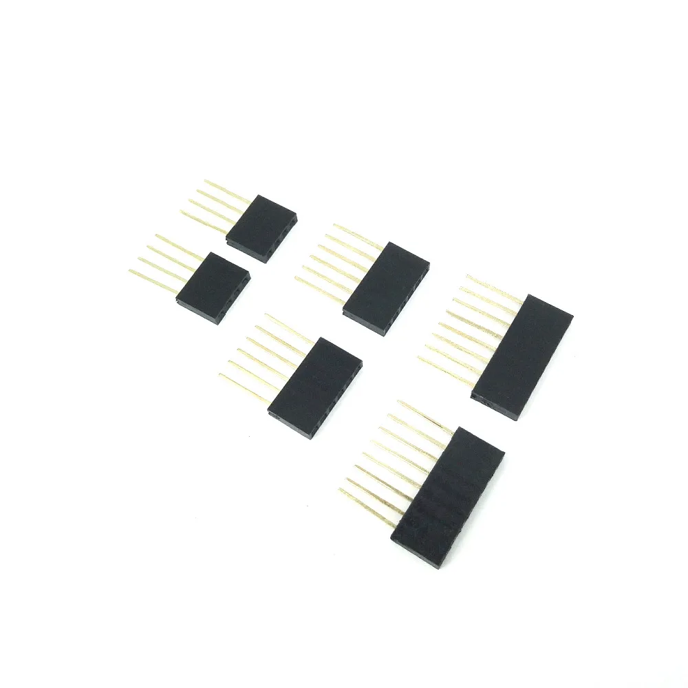 120pcs=40PCS X 8Pin + 40pcs X 6Pin + 40pcs 4Pin Stackable Female Shield Header Tall Stacking Needle Female Kit For arduino
