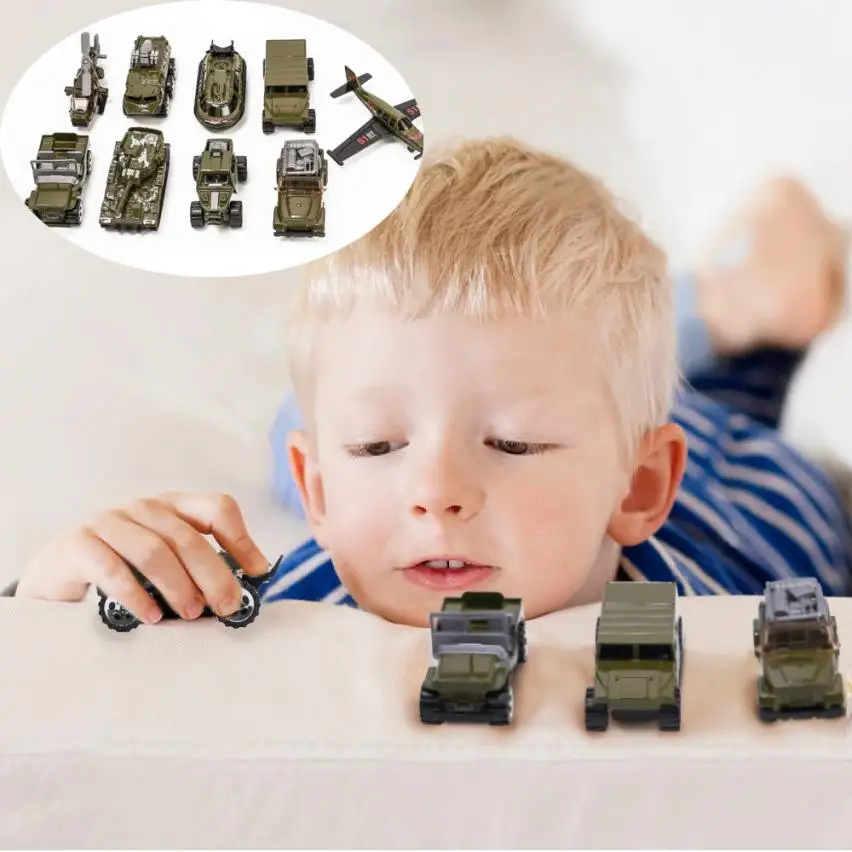 3pcs Children Military Educational Toy Truck Toy Car Tank Model Scenes Set For Developmental Toy