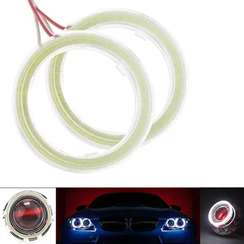 

2Pcs COB 60mm 80mm 120mm 12V DC LED Car Lights Auto Angel Angelic Eyes With Cover Halo Rings 70mm 90mm 100mm 110mm