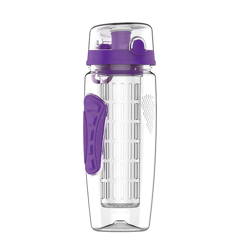 946 мл бутылка для воды для заварки фруктов, портативный вибратор для заварки сока, Спортивная бутылка для путешествий, пеших прогулок, альпинизма - Цвет: purple