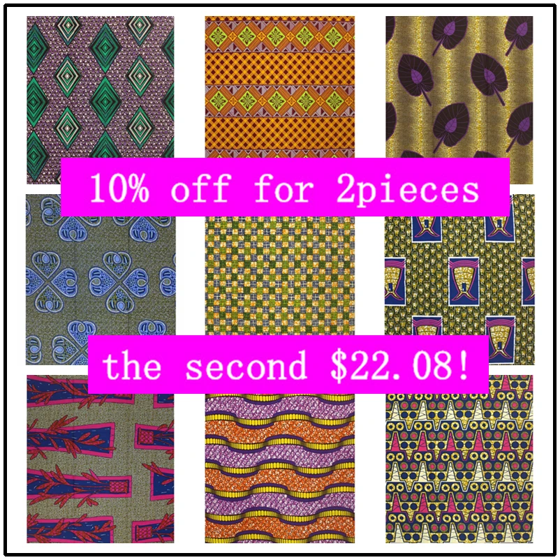 

6yards!Wholesale prices Latest Nigerian fabric design veritable wax guaranteed Ankara wax fabric African wax print cotton fabric