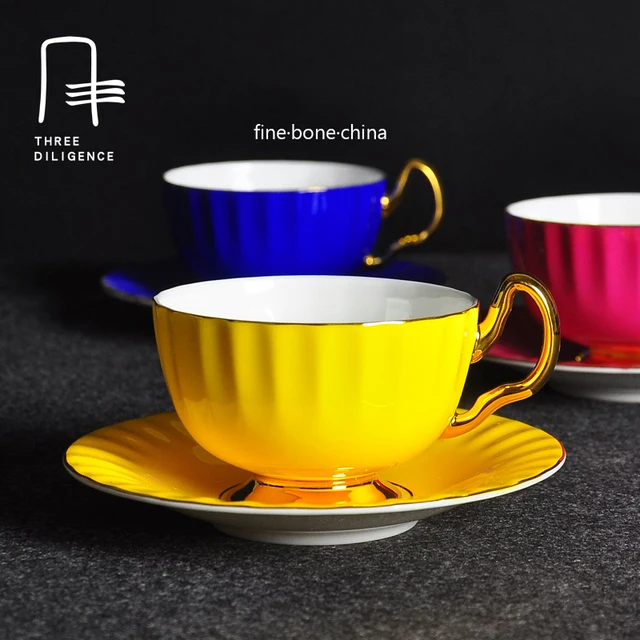 Western Style Simple Modern 1pcs Set Bone China Porcelain Western Style Simple Modern 1pcs Set Bone China Porcelain Coffee Mug Saucer Sets