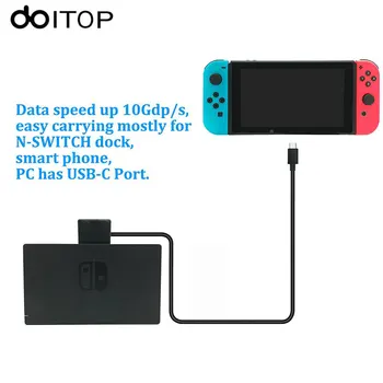

DOITOP For Nintend Switch Cable 10Gbps TV Dock Video Data Transfer Charging Extension Cable For Nintend Switch 1M Extension Cord