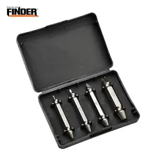 FINDER 4pcs Damaged Screw Extractor Drill Bits Set Guide Wood Broken Speed Out Easy Bolt Stud Stripped Remover Tool Center Hss FINDER 4pcs Damaged Screw Extractor Drill Bits Set Guide Wood Broken Speed Out Easy Bolt Stud Stripped Remover Tool Center Hss