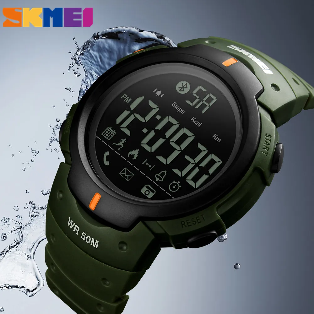 

SKMEI Smart Watch for iPhone Android IOS Sports Watch Waterproof Bluetooth Smartwatch Wristwatch Clocks and Watches Men Zegarek