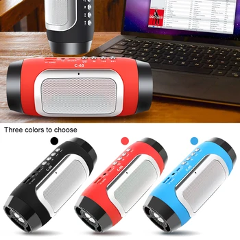 

C-65 FM Radio Wireless Bluetooth Speaker Support TF USB Music Player Hands-free Calls Subwoofer