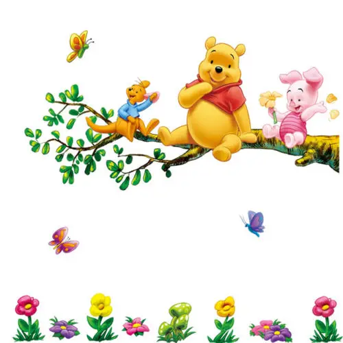 Winnie the Pooh Tree Branch Wall Art Sticker DIY Decal Kids Room Decor