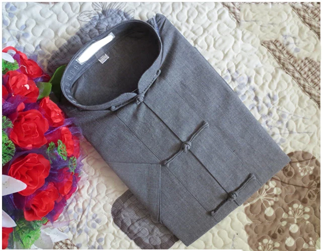 silver gray Новинка осени, мужское хлопковое льняное пальто в китайском стиле, свободное кимоно, кардиган, мужская однотонная льняная верхняя одежда, куртка, пальто, M-5XL - Цвет: silver gray