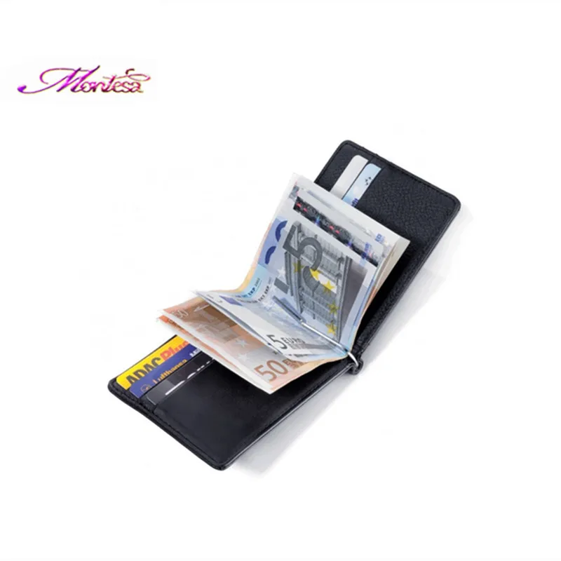 

Mens Wallet Leather Genuine Man Wallets Porte Monnaie Men's Purse Cartera hombre and Clamp for money porte feuille