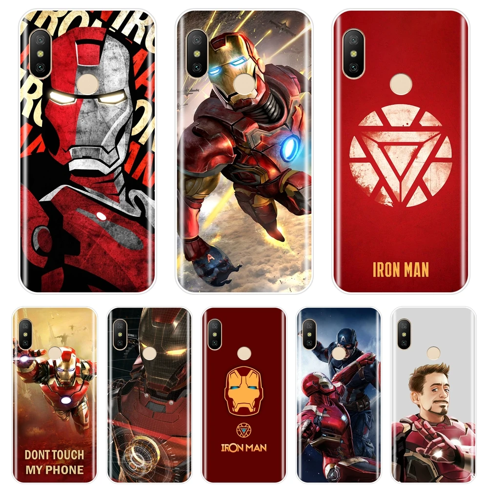 

Marvel SuperHero Iron Man Phone Case For Xiaomi Mi 5 5C 5S 5X 6 6X Plus 8 SE MI A1 A2 Lite Mi5 Mi6 Mi8 Soft Silicone Back Cover