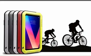 

Love Mei Powerful Case for LG V30 V30+ V35 ThinQ Life Waterproof Shockproof Tough Armor Aluminum Metal Anti-fingerprint Cover