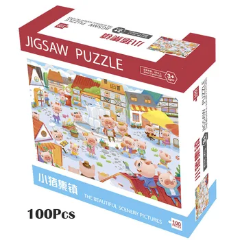 

3D Animal/Space/Anime Paper puzzle Colorful kids Children Cartoon jigsaw puzzle Child Classic toys intelligence game baby gifts