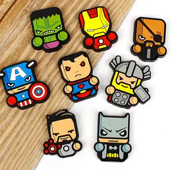 

Hot Sale 50 pcs Cartoon Mixed Superheros PVC Flatback Craft Accessories Decor, Embellishment DIY Making P-44
