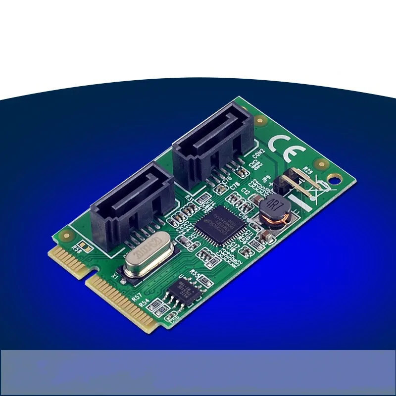 Мини-pci-express 2,0 ASM1061R Чипсет SATA 6 Гбит/с RAID-контроллер карты 2-порт SATA 3,0 Поддержка RAID0 RAID1 пролет