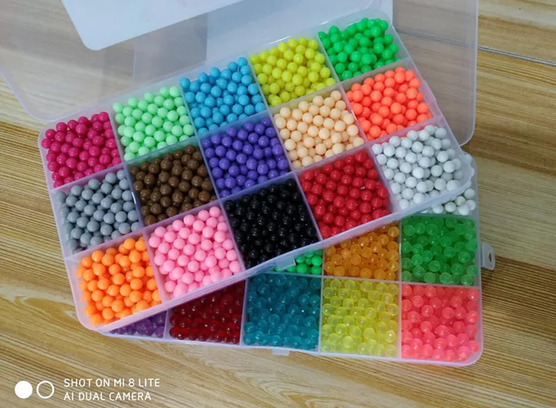DIY Water Spray Magic Aqua Hand Making 3D 5mm perler beads hama beads Puzzle Educational Toys for Children birthday gift  