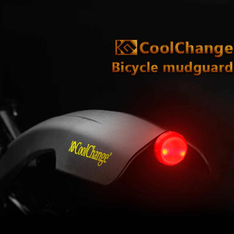 Brand 26 Inch Front Rear Flectional Bicycle Fenders Set with Warning Led Light Cycling Bike Mudguard Sets Bicycle Parts
