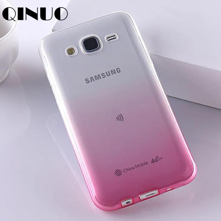 QINUO Ультратонкий Прозрачный чехол с градиентом для Samsung J5 7 3 2 4 6 8 Plus 2016 2017 2018 ON5