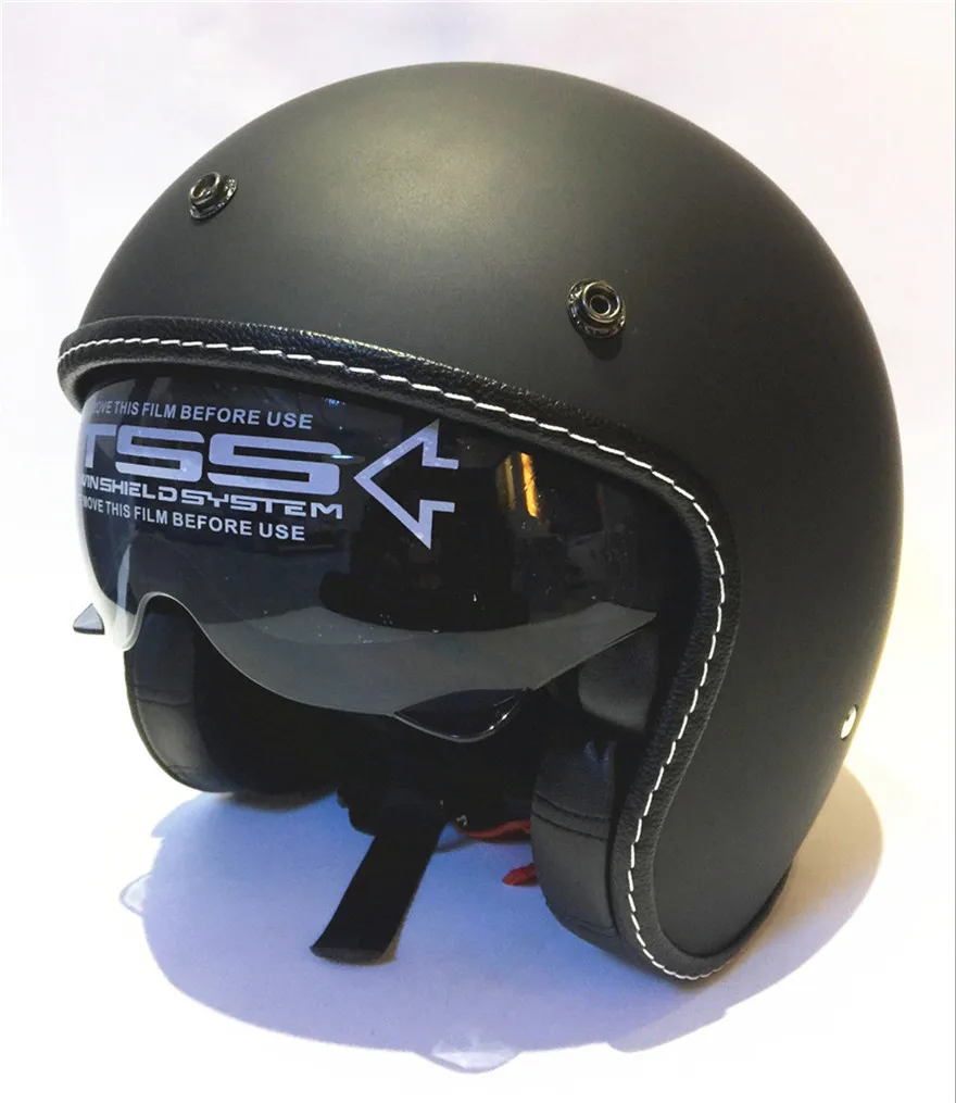 Hot sale WANLI brand casque moto capacete motorcycle helmet vintage helmet high quality 3/4 open face scooter helmets DOT