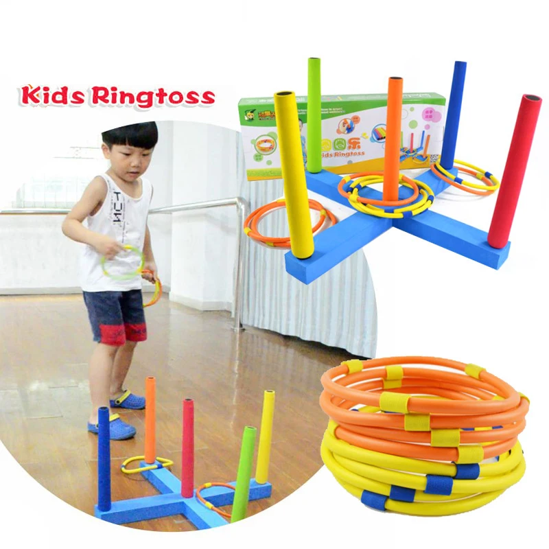 Kids Toy Sports Game Soft Flying Ring Toss Stacking Children Throwing Toys Cross ring throwing