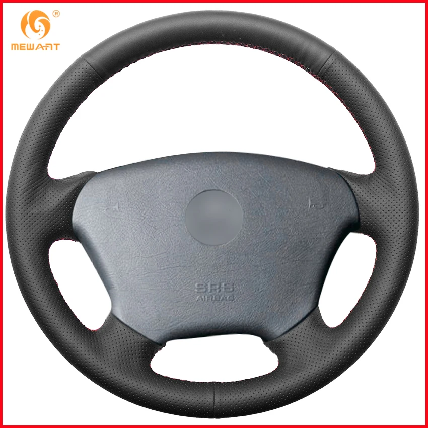 FITS MERCEDES W638 VITO 1 ITALIAN LEATHER STEERING WHEEL COVER WHITE STITCH NEW