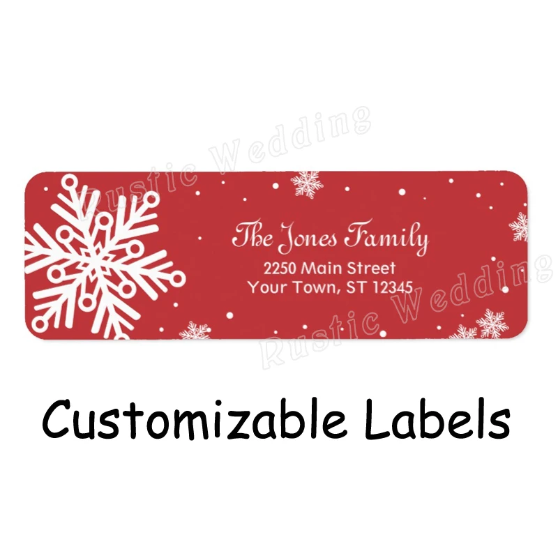 snowflake return address label