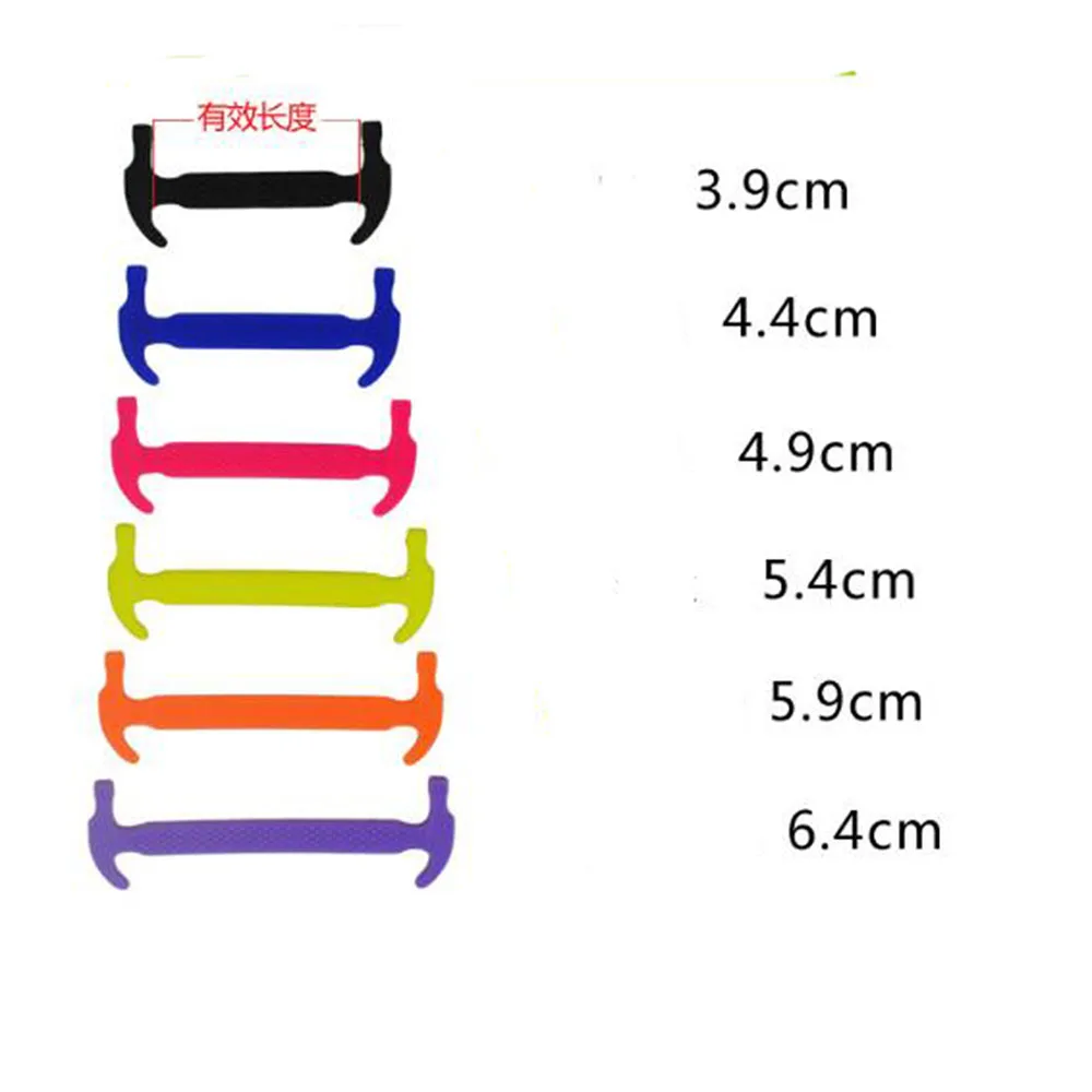 12Pc/Set New Unisex Adult Athletic Running No Tie Shoelaces Elastic Silicone Shoelaces All Sneakers Fit Strap Shoe Lace