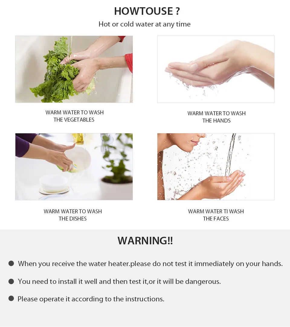 Ecofresh torneira elétrica aquecedor de água instantâneo