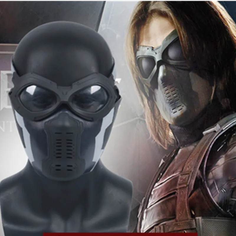 

THE Avengers Superhero Winter Soldier Cos Head Cover Mask Prop Latex Action Figure Collectible Model Toy Gift P1520