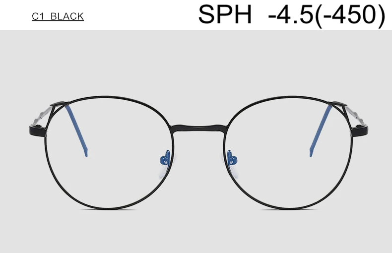 SPH-1,0 до-6,0 очки для близорукости для мужчин и женщин модные очки кошачий глаз по рецепту для близоруких оправа из сплава F167 - Цвет оправы: C1 (-4.5)