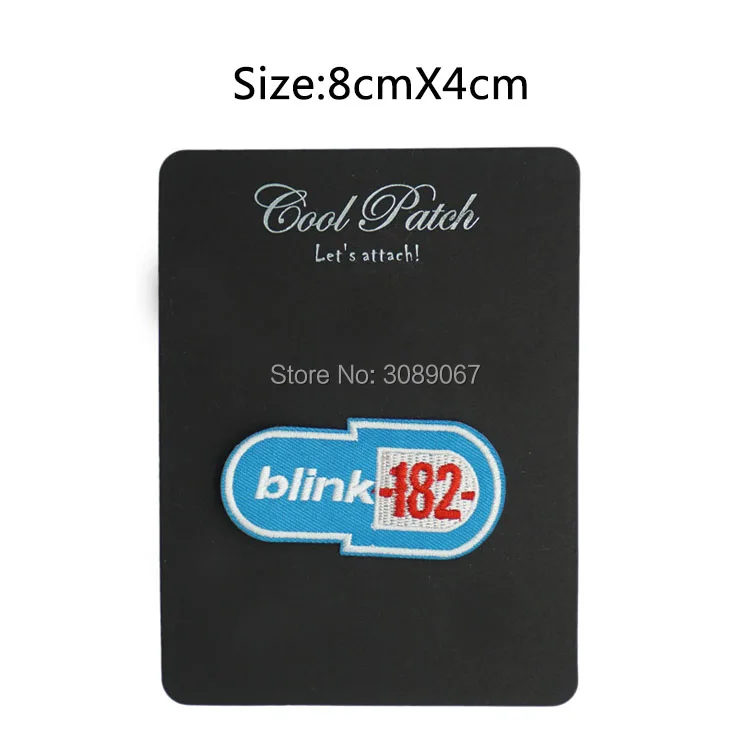 

BLINK 182 Blue Heavy Metal Band Music iron sticker patch for clothing Tshirt TRANSFER MOTIF APPLIQUE Rock Punk Badge