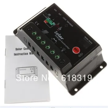 

10 pcs = a lot 20A amp 12V/24V Solar Panel battery Solar charge controller PV system Black ,by fedex