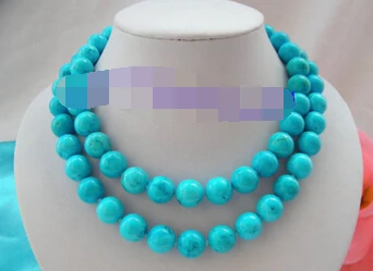 

Jewelr 005902 Excellent 34" 14mm genuine blue beads Necklace