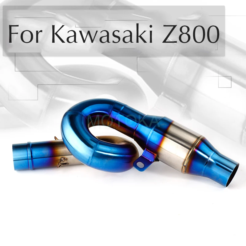 

Universal Motorcycle Exhaust Muffler Full System Middle Link Pipe Interface Tube For Kawasaki Z800 Slip-on Connection Adapter