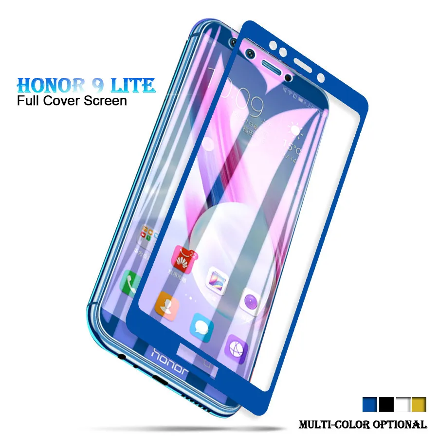 Закаленное стекло для Honor 9 Lite Защитное Huawei 3D полное покрытие защитная пленка 5 65