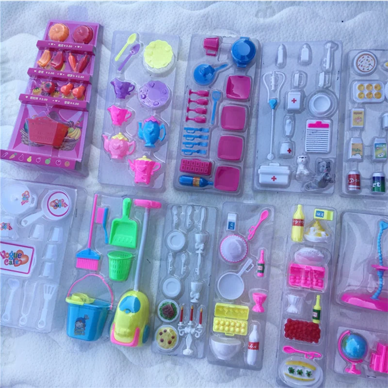 

Kitchen pretend play game simulation toys doll house mini accessories miniature furniture kawaii small plastic dinnerware model